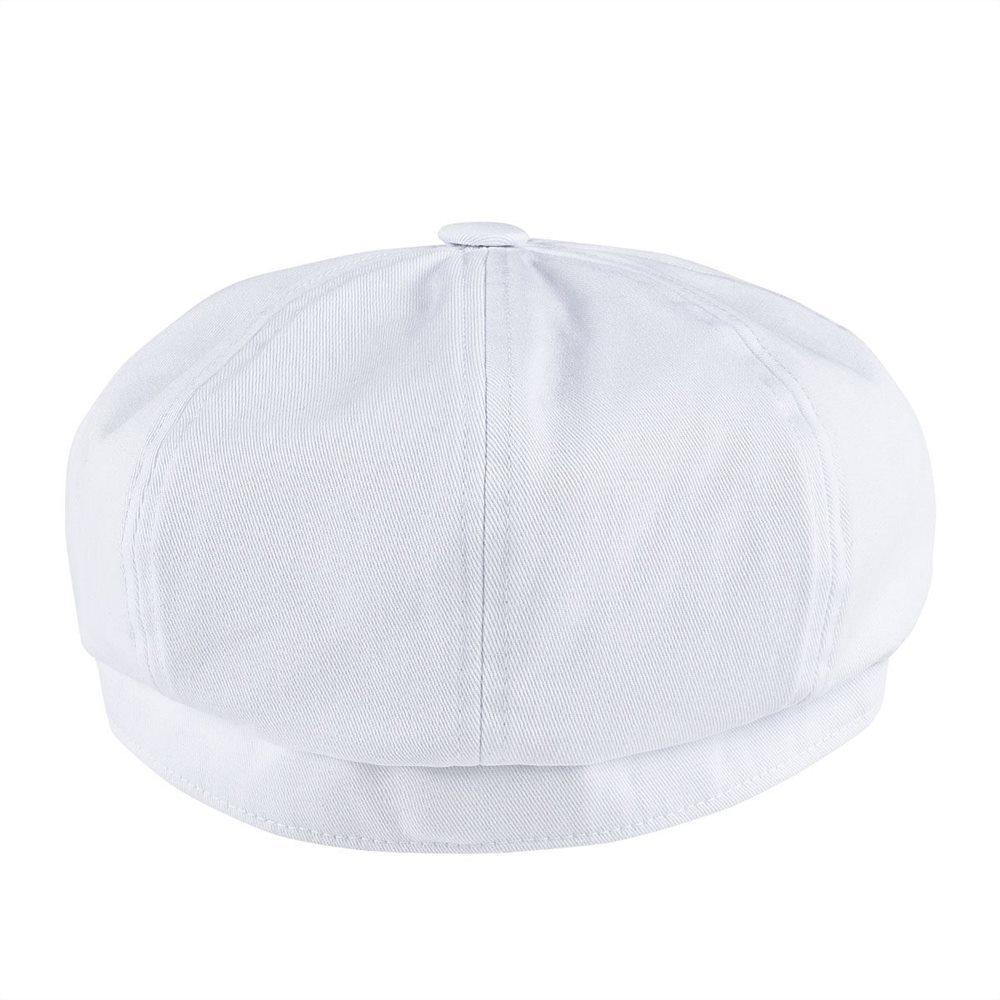 BOTVELA White Newsboy Cap Men's Twill Cotton Hat Women's Baker Boy Caps Retro Big Headpiece Large Hats Cabbie Apple Beret 003 T200715