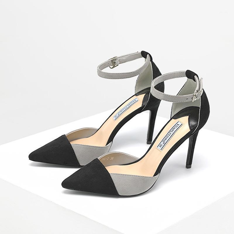 2021 summer pointed toe high heels sandals woman mix color shallow pumps cover heel ladies sandalias European mules single shoes1, Pink
2021 summer pointed toe high heels sandals woman mix color shallow pumps cover heel ladies sandalias European mules single shoes1, Pink
