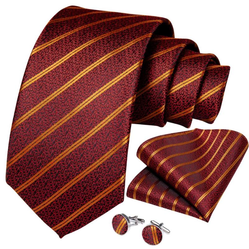 New Designer Wedding Men Tie Red Gold Striped Tie For Men Business Party Dropshipping DiBanGu Groom Kravat SJT-7316
New Designer Wedding Men Tie Red Gold Striped Tie For Men Business Party Dropshipping DiBanGu Groom Kravat SJT-7316