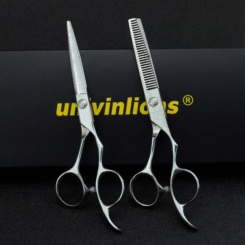 5.5" Damascus Hair Scissors Razor Hairdressing Scissor Sale Professional Hair Dressing Scissors Barber Razor Japan Haircut Kit