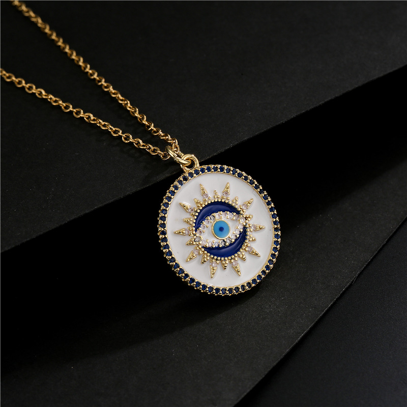 Fashion Design White Enameled Blue Evil Eye Pendant Necklace High Quality Copper Women Jewelry
Fashion Design White Enameled Blue Evil Eye Pendant Necklace High Quality Copper Women Jewelry