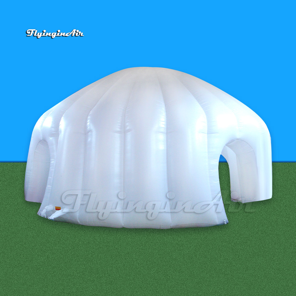 Advertising Inflatable Dome Tent 8m White Igloo Circular Tent Air Blow Up Yurt For Party And Wedding Events