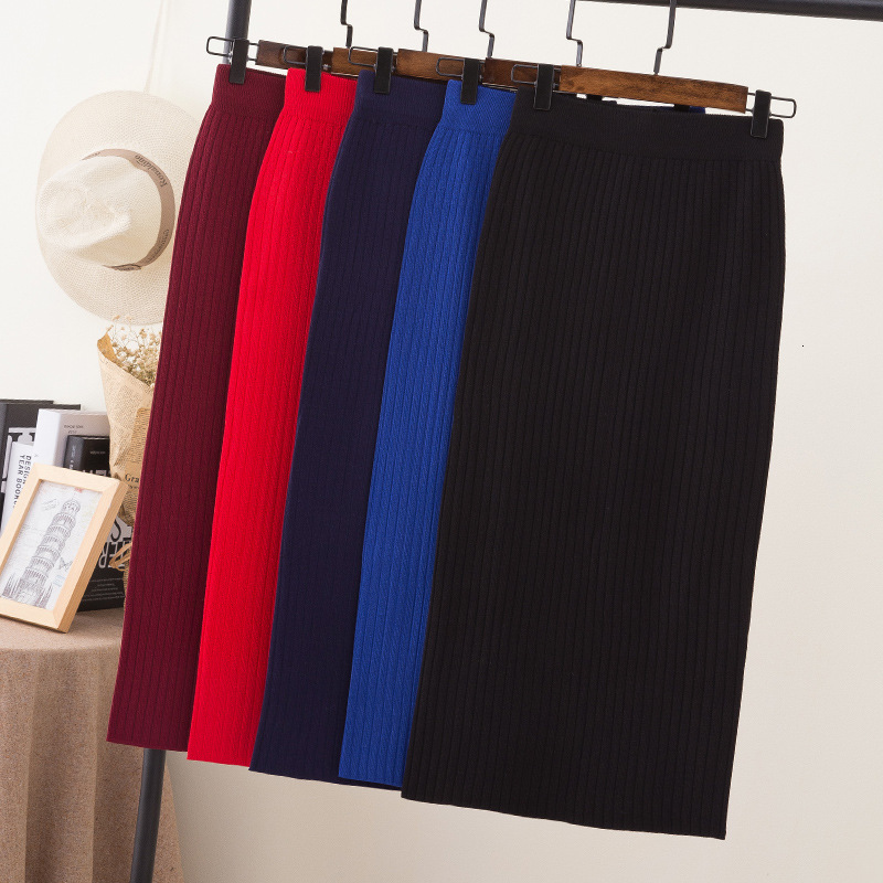 2021 New Elastic Band Women Skirts Autumn Winter Warm Knitted Straight Ribbed Mid-long Skirt Black Hyuj, Khaki
2021 New Elastic Band Women Skirts Autumn Winter Warm Knitted Straight Ribbed Mid-long Skirt Black Hyuj, Khaki