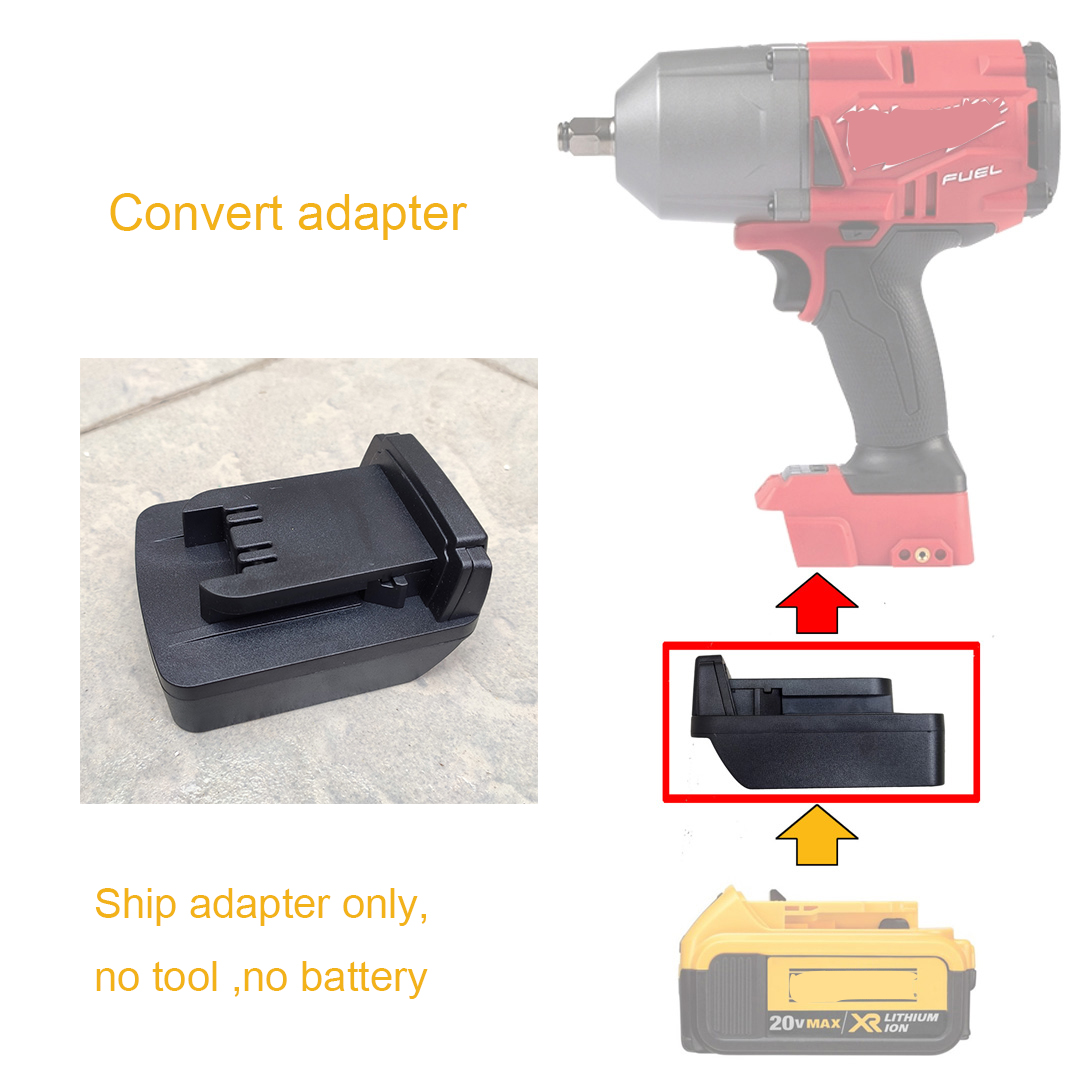 adapter for dewalt DCB200 18/20V max batery convert to for Milwaukee 18V Tool battery M18 use
adapter for dewalt DCB200 18/20V max batery convert to for Milwaukee 18V Tool battery M18 use