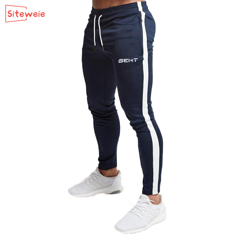 SITEWEIE Cotton Jogger Workout Trousers Outdoor Cotton Track Pant Sportswear Fitness Pants Men Gyms Skinny Sweatpants G252 201110 - view 3