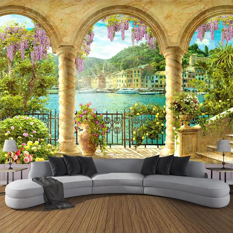 Custom Wallpaper Murals 3D Stereo Space Arch Balcony Landscape Wall Painting Living Room Bedroom Backdrop Wall Decoration Mural, As pic
Custom Wallpaper Murals 3D Stereo Space Arch Balcony Landscape Wall Painting Living Room Bedroom Backdrop Wall Decoration Mural, As pic