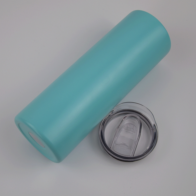 Sublimation Straight Tumbler 20oz Glow in the dark Blank Skinny Tumblers with Luminous paint Vacuum Insulated Heat Transfer Car Mug 7 Styles