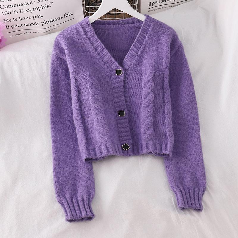 Fashion Brand Winter Clothes Women 2020 New V-neck Crop Top Solid Button Cardigan Casual Style Ladies Tops Loose Long Sleeve, Green
Fashion Brand Winter Clothes Women 2020 New V-neck Crop Top Solid Button Cardigan Casual Style Ladies Tops Loose Long Sleeve, Green