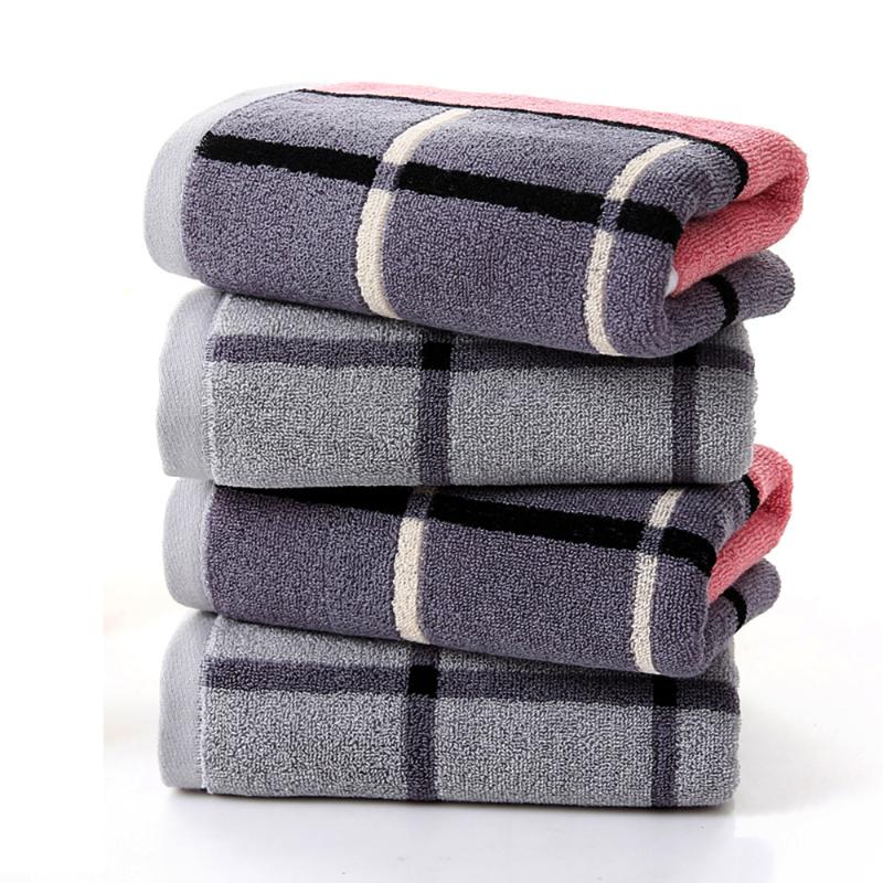 The Key Jacquard Mesh Face Towel Fashion Soft 1039, Gray grid