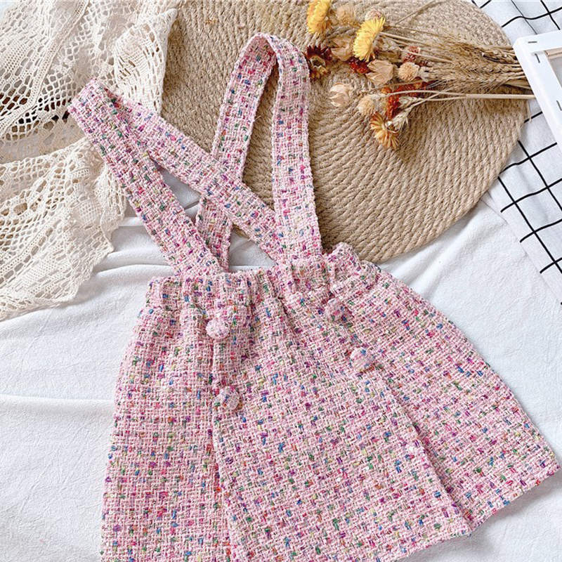 Humor Bear 2019 Autumn New Girls Suit Big Collar Doll Long Sleeve Shirt + Vest Skirt 2Pcs Korean Style Children's Clothing SetX1019