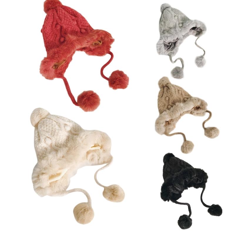 Women Winter Chunky Knit Contrast Color Beanie Hat Female Outdoor Thick Plush Lined Cute Pompom Earflap Trapper Cap Ear Warm, Black
Women Winter Chunky Knit Contrast Color Beanie Hat Female Outdoor Thick Plush Lined Cute Pompom Earflap Trapper Cap Ear Warm, Black