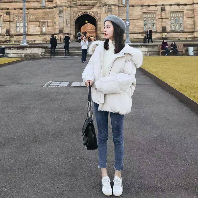 Casual Fashion Warm Short Parka Women Full Sleeve Padded Jacket Pockets Hooded Woman Winter Coats and Jackets 201027