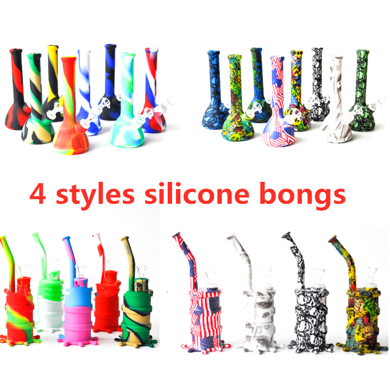 Hookahs 8" Silicone Bong Water Pipes Portable Camouflage Oil Rigs Detachable Unbreakable Concentrate Pipe
Hookahs 8" Silicone Bong Water Pipes Portable Camouflage Oil Rigs Detachable Unbreakable Concentrate Pipe