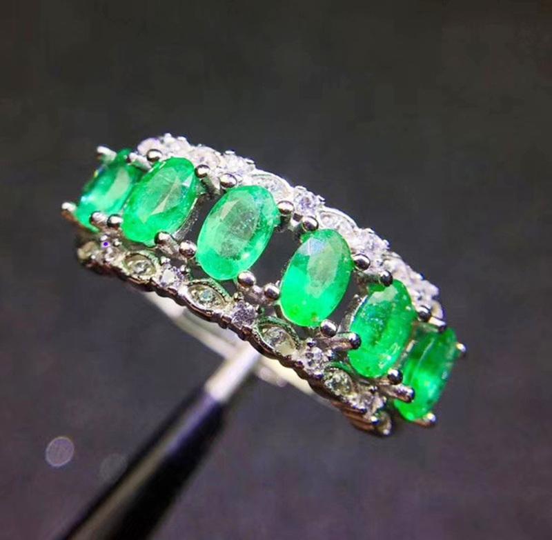 Cluster Rings Natural Real Emerald Ring Per Jewelry 3*5mm 0.25ct*6pcs Gemstone 925 Sterling Silver For Men Or Women J292803, Golden;silver
Cluster Rings Natural Real Emerald Ring Per Jewelry 3*5mm 0.25ct*6pcs Gemstone 925 Sterling Silver For Men Or Women J292803, Golden;silver