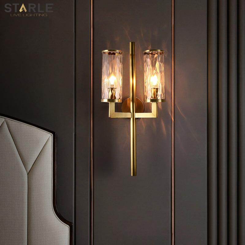 Postmodern wall lamp light luxury all copper living room TV background wall minimalist designer hotel lobby corridor lamps
Postmodern wall lamp light luxury all copper living room TV background wall minimalist designer hotel lobby corridor lamps