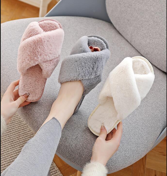 Women Fashion Warm Fluffy Slippers Cozy Faux Fur Cross Indoor Floor Slides Flat Soft Furry Ladies Female Celebrities Flip Flops, Black
Women Fashion Warm Fluffy Slippers Cozy Faux Fur Cross Indoor Floor Slides Flat Soft Furry Ladies Female Celebrities Flip Flops, Black