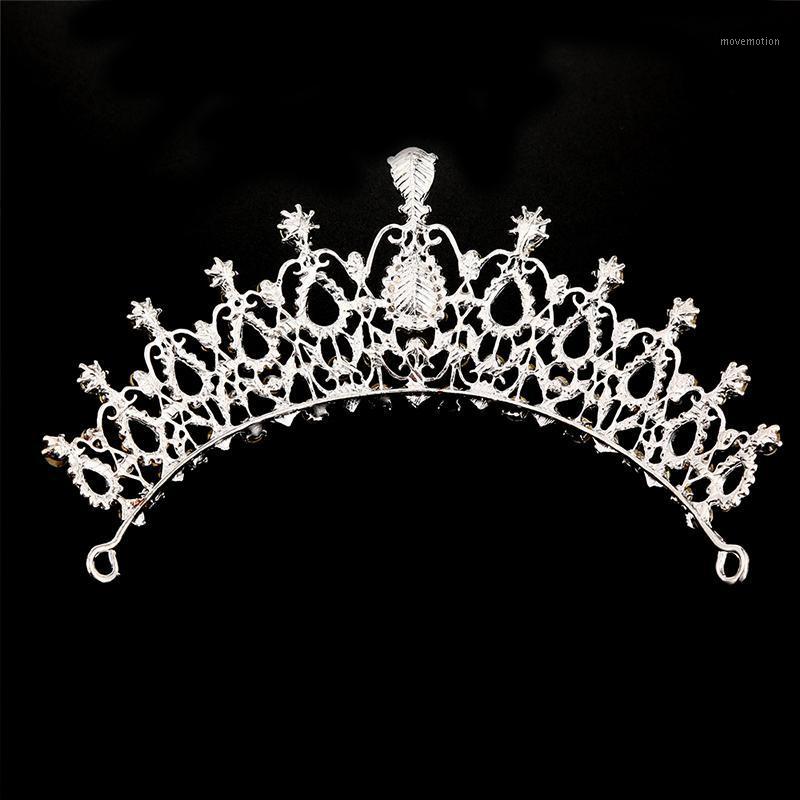 

Luxury Rhinestone Beads Baroque Heart Bridal Tiara Crown Crystal Diadem Veil Tiaras Wedding Hair Accessories Headpieces1