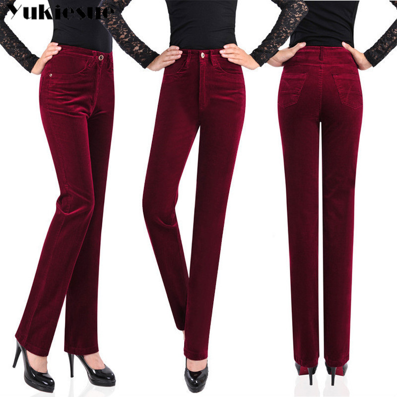 Autumn Women Corduroy Pants Pantalon Mujer high Waist straight Pants Plus Size 3XL Casual Sweatpants Trousers Loose Pants female 201109