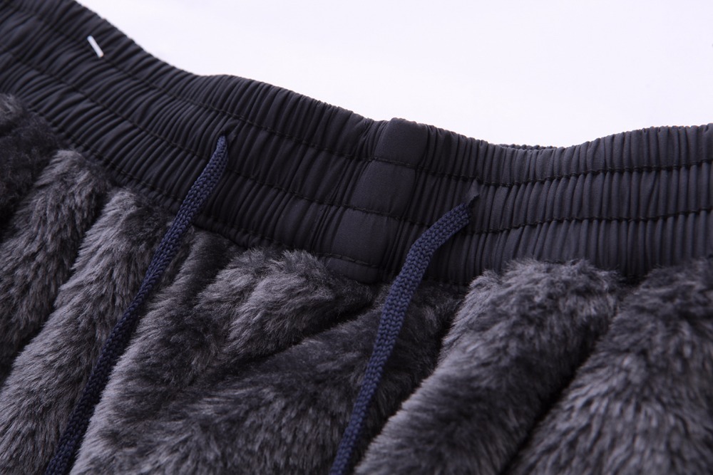 Men's Winter Super Warm Pants Fleece Thick Trousers Outdoors Thermal Waterproof Pants Zippers Fitted Sweatpants Joggers Men 3XL 201006