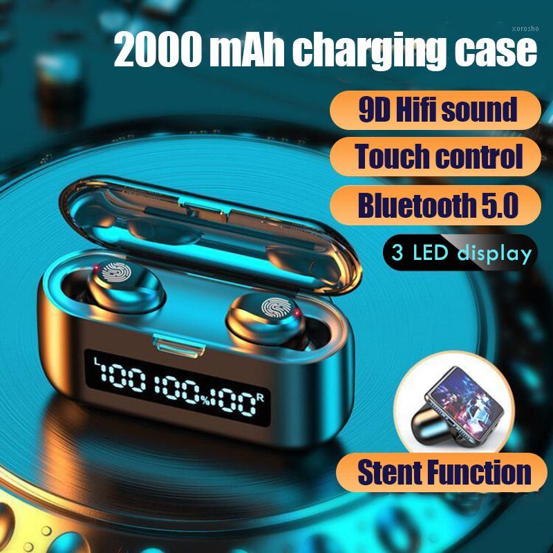 2000mAh LCD Display F9 TWS Bluetooth Wireless Headphones Sports Gaming Wireless Earphone Touch Control Music Headsets With Mic1
2000mAh LCD Display F9 TWS Bluetooth Wireless Headphones Sports Gaming Wireless Earphone Touch Control Music Headsets With Mic1