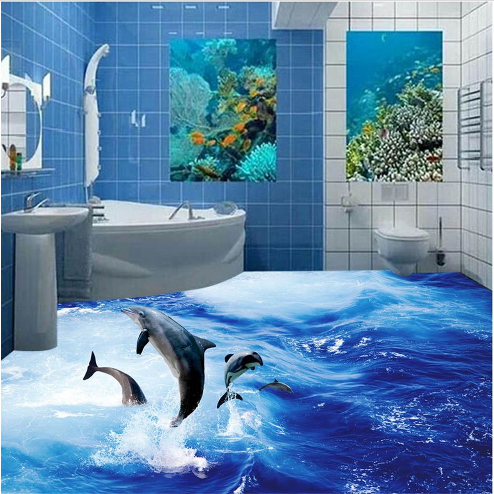 modern wallpaper for living room photo wall murals wallpaper blue waves floors 3d floor painting wallpaper