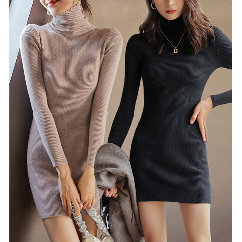 Casual Dresses Knitted Autumn Women Dress Fashion Sexy Solid Turtleneck Mini Rib Keep Warm Long Sleeve Streetwear Slim Bodycon 122510WLA, Black;gray
Casual Dresses Knitted Autumn Women Dress Fashion Sexy Solid Turtleneck Mini Rib Keep Warm Long Sleeve Streetwear Slim Bodycon 122510WLA, Black;gray