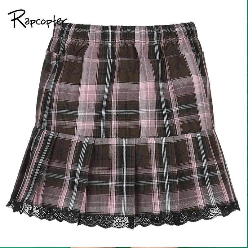 Rapcopter England Vintage Mini Skirts Plaid Lace Pleated Skirts Y2K Preppy Style Women Sweet Cute Outfits Korean 90S New, As picture
Rapcopter England Vintage Mini Skirts Plaid Lace Pleated Skirts Y2K Preppy Style Women Sweet Cute Outfits Korean 90S New, As picture