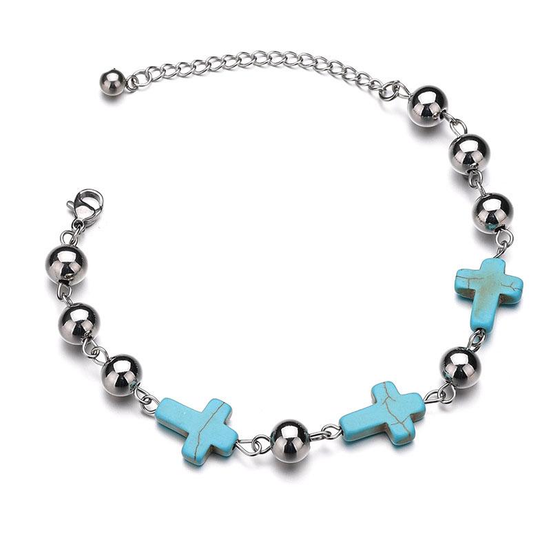 New Fashion Cross Women's Bracelet Natural Stone Beads Ball Wristband Adjustable Chain Link Bracelets Women Charm Jewelry
New Fashion Cross Women's Bracelet Natural Stone Beads Ball Wristband Adjustable Chain Link Bracelets Women Charm Jewelry