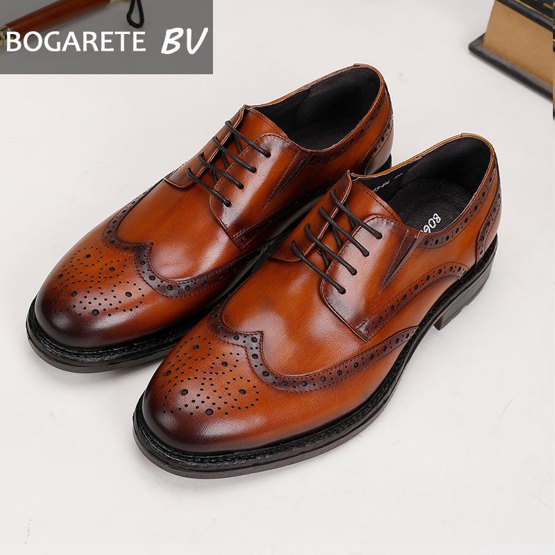 New formal business leather shoes for men in autumn and winter 2020, Black