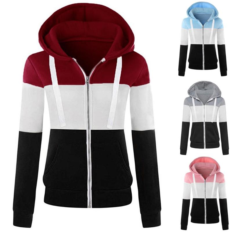 Womail warm autumn jacket women 2020 Lapel Zipper Hoodie Solid Long Sleeve Sport Casual Slim Color Patchwork Hooded Pocket, Pink
Womail warm autumn jacket women 2020 Lapel Zipper Hoodie Solid Long Sleeve Sport Casual Slim Color Patchwork Hooded Pocket, Pink