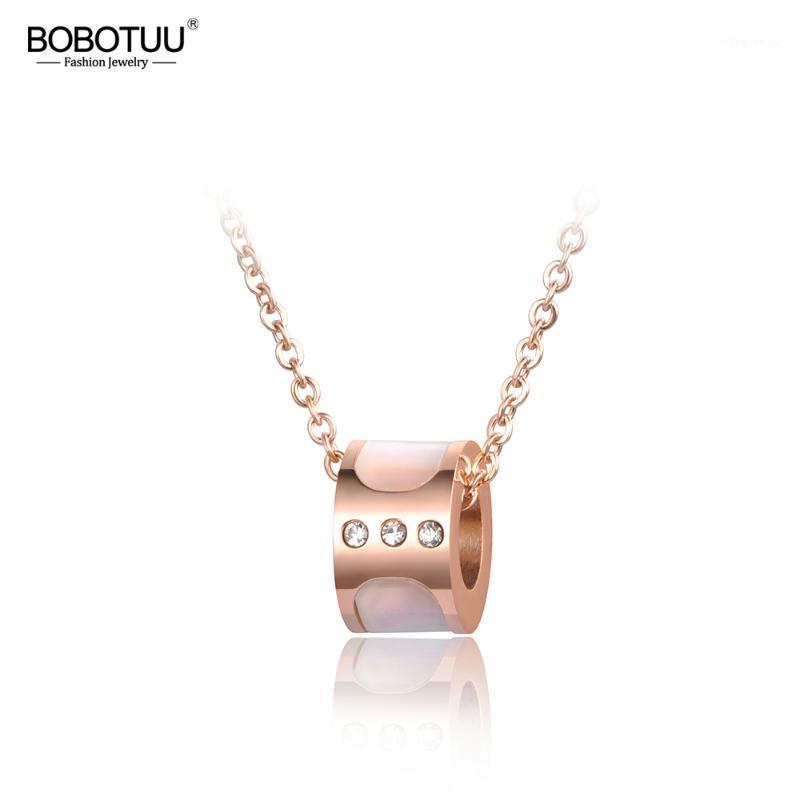 Pendant Necklaces BOBOTUU Titanium Steel Rose Gold Color White Shell CZ Crystal Rhinestones Engagement For Women Gifts BN18069, Silver
Pendant Necklaces BOBOTUU Titanium Steel Rose Gold Color White Shell CZ Crystal Rhinestones Engagement For Women Gifts BN18069, Silver