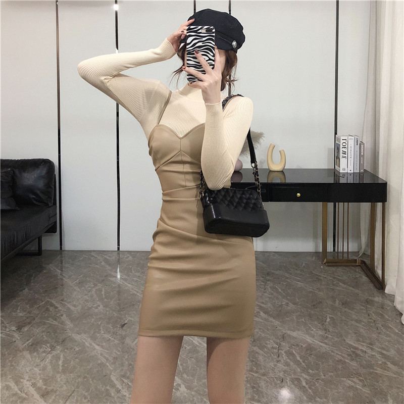 2021 New Winter 2-piece Female Sexy Punk-style Two Sets Long Sleeve Knitted Shirt Leather From the Top Plutonium and Dress CV9E, Haji
2021 New Winter 2-piece Female Sexy Punk-style Two Sets Long Sleeve Knitted Shirt Leather From the Top Plutonium and Dress CV9E, Haji