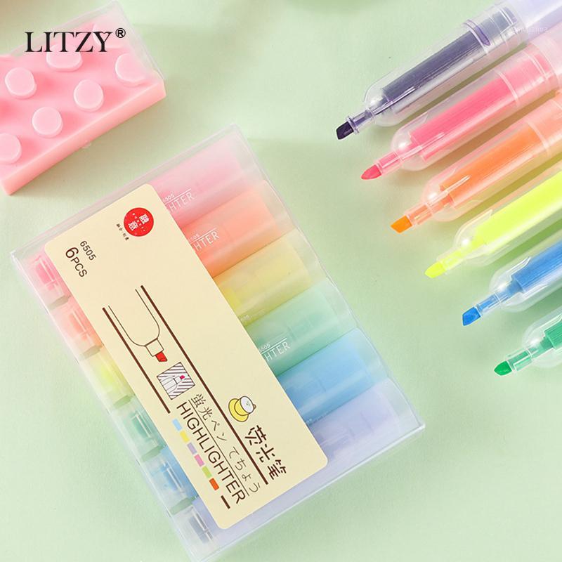 6Pcs/lot Kawaii Highlighter Pen Fluorescent Pencil Candy Color Drawing Graffiti Marker Art Pens for School Office Child Supplies1
6Pcs/lot Kawaii Highlighter Pen Fluorescent Pencil Candy Color Drawing Graffiti Marker Art Pens for School Office Child Supplies1