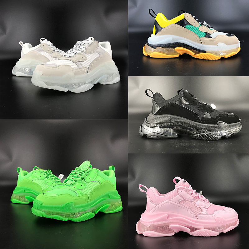 Paris 17FW running Shoes Triple S Clear Sole Trainers Vintage Dad Shoe Sneaker Crystal Bottom Mens Womens Superior Quality Chaussures
Paris 17FW running Shoes Triple S Clear Sole Trainers Vintage Dad Shoe Sneaker Crystal Bottom Mens Womens Superior Quality Chaussures