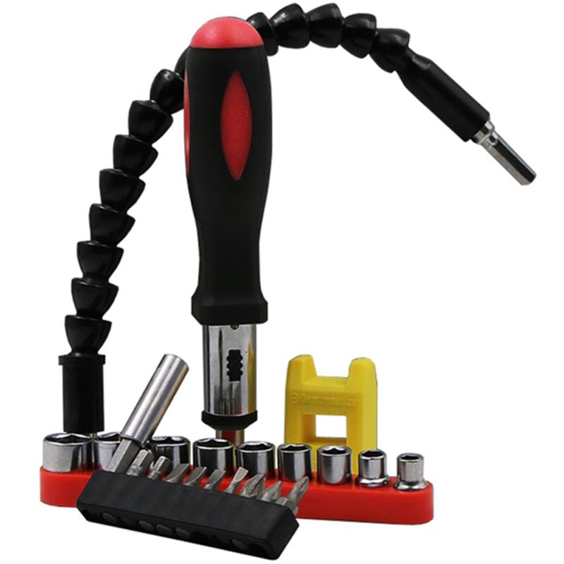 Two-way Ratchet Screwdriver Kit with Universal Flexible Shaft 9Pcs Screwdriver Bits Connected Rod Magnetizer Hand Tools
Two-way Ratchet Screwdriver Kit with Universal Flexible Shaft 9Pcs Screwdriver Bits Connected Rod Magnetizer Hand Tools