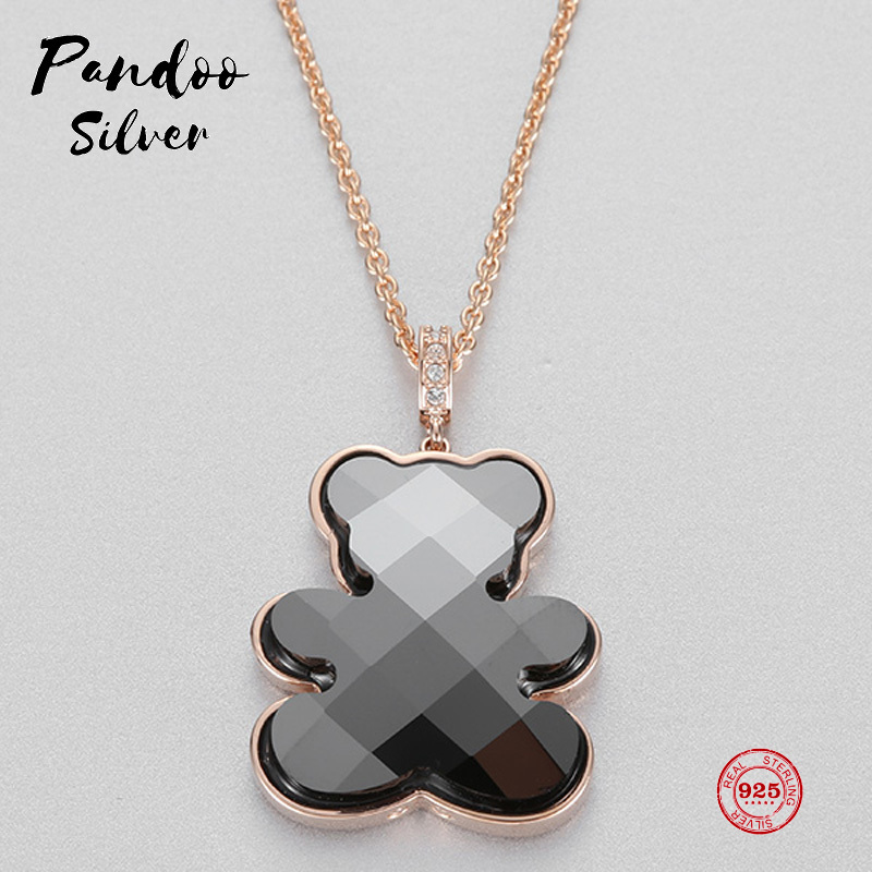 PANDOO Fashion Charm Original 1:1 Copy, Cute Childlike Teddy Bear Pendant Necklace Female Luxury Jewelry Gift Y1220, Silver
PANDOO Fashion Charm Original 1:1 Copy, Cute Childlike Teddy Bear Pendant Necklace Female Luxury Jewelry Gift Y1220, Silver