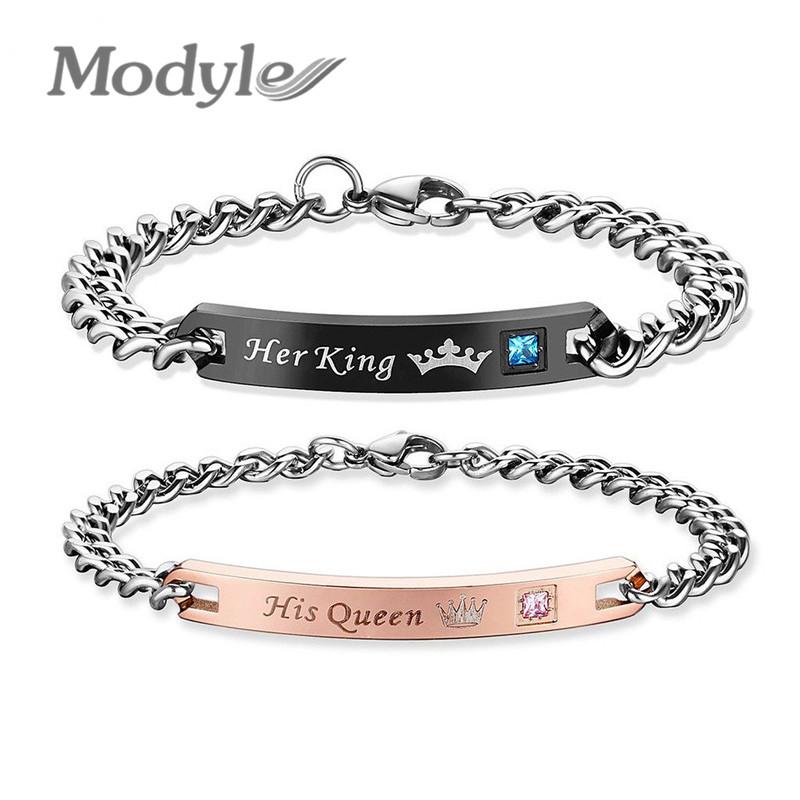 Modyle 2020 New DIY His Queen Her King Bracelets Crystal Stainless Steel Heart Crown Charm Bracelets For Women Men
Modyle 2020 New DIY His Queen Her King Bracelets Crystal Stainless Steel Heart Crown Charm Bracelets For Women Men
