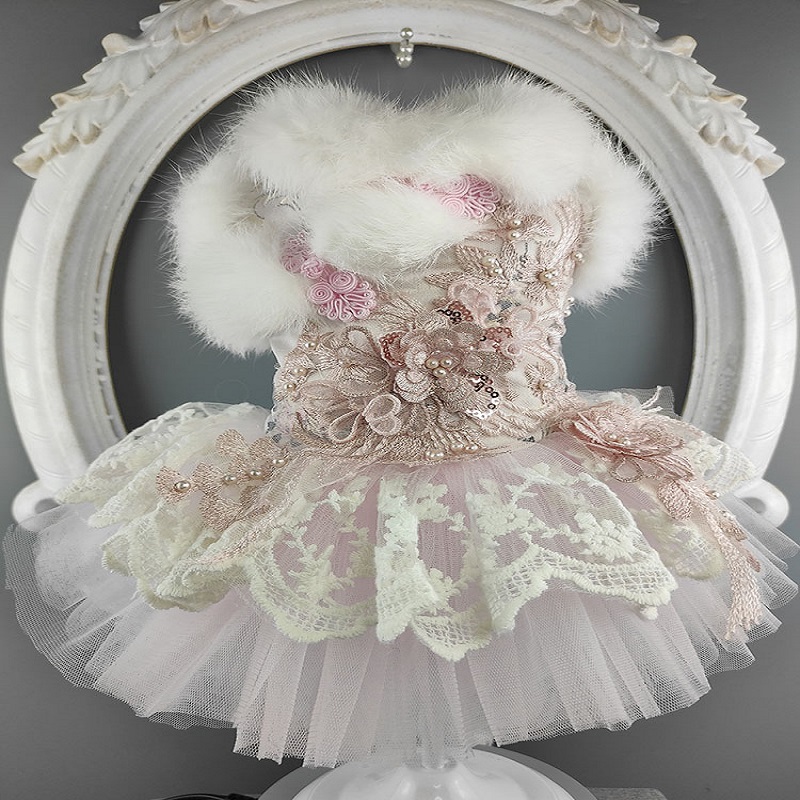 Free Shipping Handmade Dog Clothes Coat Dress Embroidery 3D Flowers Pearls Accessories Warm Fur Collar Lace Skirt Pet Cat Winter, Pink
Free Shipping Handmade Dog Clothes Coat Dress Embroidery 3D Flowers Pearls Accessories Warm Fur Collar Lace Skirt Pet Cat Winter, Pink