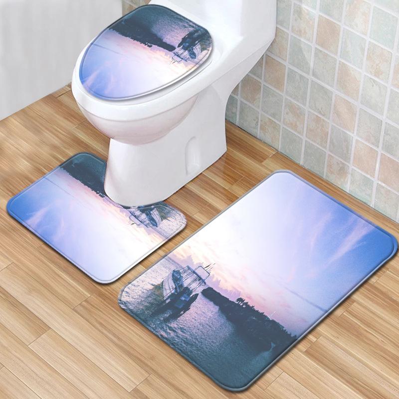 Beach Landscape Bathroom Mat 3 Piece Set Toilet Carpet Toilet Rug Set Doormat Bathroom Floor Pads, J190904-a079
Beach Landscape Bathroom Mat 3 Piece Set Toilet Carpet Toilet Rug Set Doormat Bathroom Floor Pads, J190904-a079