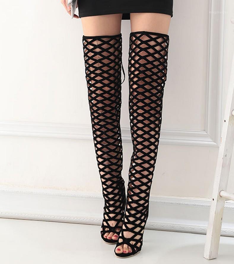 Summer Women Thigh High Gladiator Boots High Thin Spike Heel Open Toe Cutout Red Flock Lace Zipper Lady Sexy Over The Knee Boots1, Black
Summer Women Thigh High Gladiator Boots High Thin Spike Heel Open Toe Cutout Red Flock Lace Zipper Lady Sexy Over The Knee Boots1, Black