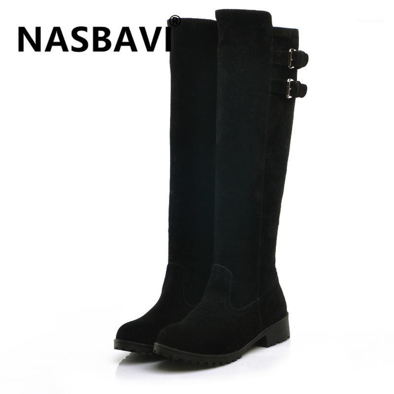 NASBAVI new Plus size 34-43 women snow boots buckle zipper round head mid heel Retro women knee high boot warm winter boots1, Black
NASBAVI new Plus size 34-43 women snow boots buckle zipper round head mid heel Retro women knee high boot warm winter boots1, Black