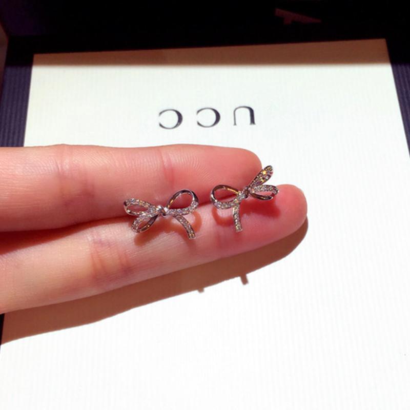 Stud Fashion Fine 14K Rose Gold Bowknot Earrings For Women Temperament High Quality Jewelry Zircon S925 Silver Needle Gift
Stud Fashion Fine 14K Rose Gold Bowknot Earrings For Women Temperament High Quality Jewelry Zircon S925 Silver Needle Gift