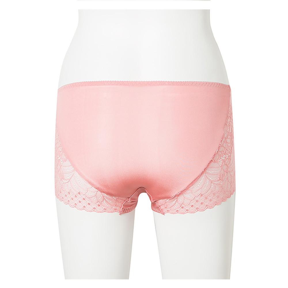 Silviye Three pieces of silk underwear womens mulberry silk lace edge sexy and comfortable buttock free mid waist briefs 201112