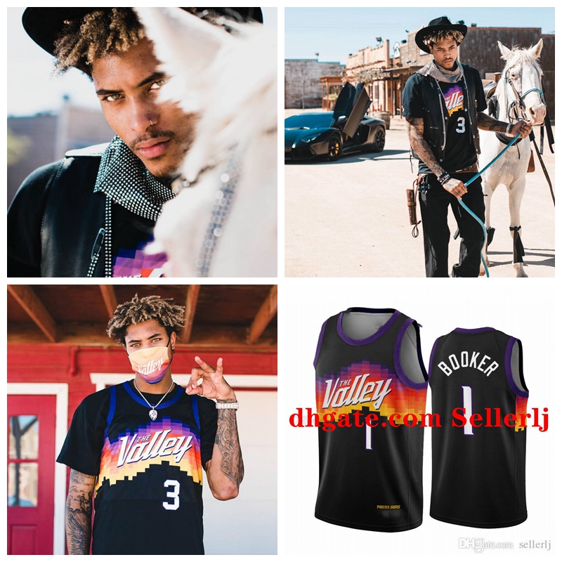 Phoenix Suns MEN NBA Devin Booker Ricky Rubio Deandre Ayton Black City The Valley 2020 21 Basketball Jersey01, Black;red
Phoenix Suns MEN NBA Devin Booker Ricky Rubio Deandre Ayton Black City The Valley 2020 21 Basketball Jersey01, Black;red