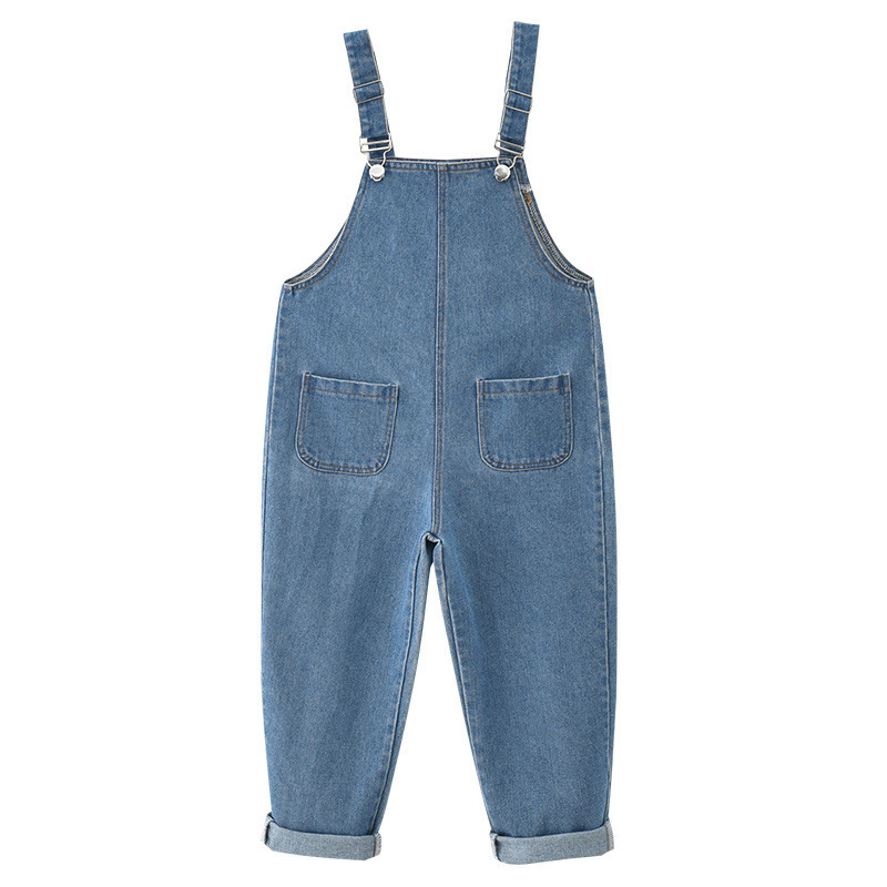 Denim Jumpsuit For Girls Jeans For Kids Teens Teenagers Baby Overalls Rompers 4 8 6 7 8 9 10 11 12 13 14 15 16 Years School Pant LJ201203