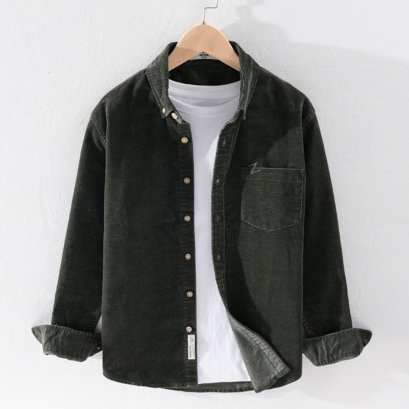 Long-sleeved corduroy cotton men shirt fashion casual shirts for men solid comfortable shirt mens trend camiseta camisa chemise, Khaki
Long-sleeved corduroy cotton men shirt fashion casual shirts for men solid comfortable shirt mens trend camiseta camisa chemise, Khaki