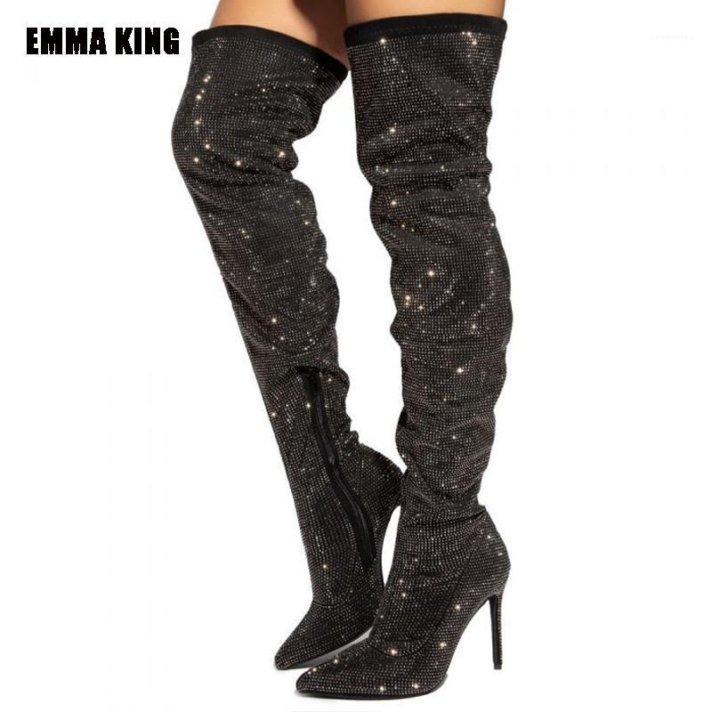 Women Sparkly Blingbling Catwalk Boots Crystal Diamond Stiletto Chap Boots Thin High Heels Over The Knee 2021 Spring1, As pic
Women Sparkly Blingbling Catwalk Boots Crystal Diamond Stiletto Chap Boots Thin High Heels Over The Knee 2021 Spring1, As pic