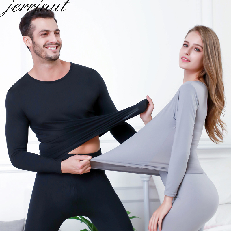 Jerrinut Winter Plus Size L- 6XL Long Johns For Male Female Warm Thermal Underwear Set Clothing Men Woman Thermal Suit 201027