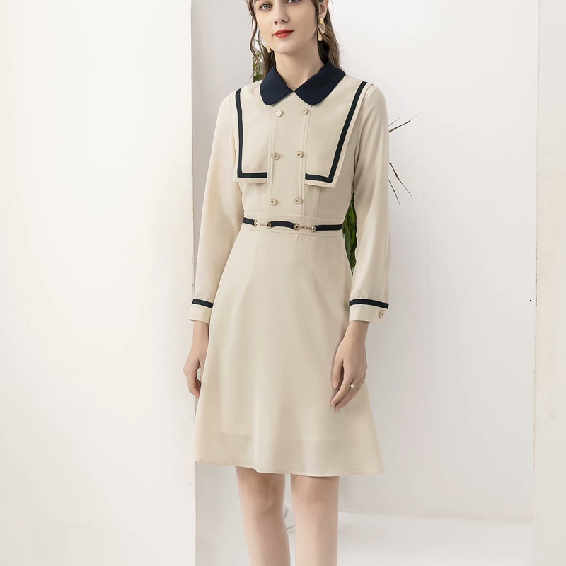 2021 Spring New Double Breasted Fine Long-sleeved Temperament Dress of High-quality Women 6lqn, Beige
2021 Spring New Double Breasted Fine Long-sleeved Temperament Dress of High-quality Women 6lqn, Beige