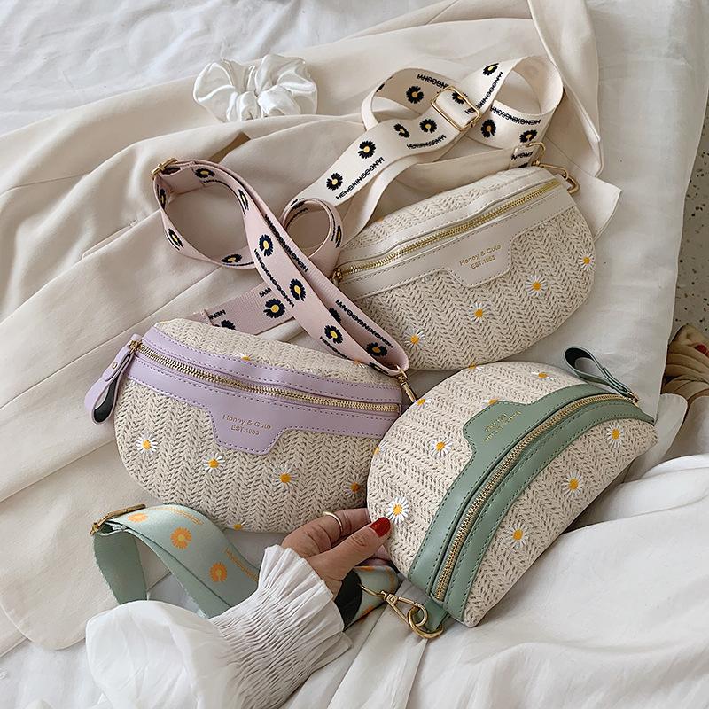 Diagonal All-match 2020 New Trendy Wide Shoulder Strap Grass Contrast Color Embroidery Woven Belt Bag Heuptas Dames Fanny Pack, Sky blue
Diagonal All-match 2020 New Trendy Wide Shoulder Strap Grass Contrast Color Embroidery Woven Belt Bag Heuptas Dames Fanny Pack, Sky blue